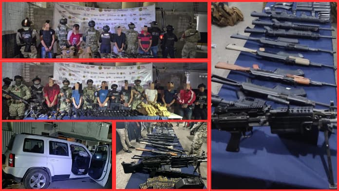 Fuerzas Federales detienen a 11 personas y aseguran un arsenal en el puerto de #Tuxpan,Veracruz