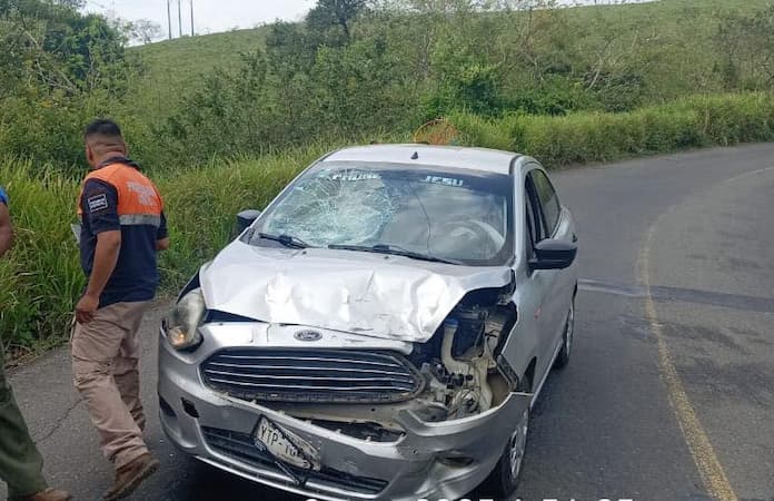 Accidente vial en la carretera federal 180, Santiago Tuxtla-San Andrés Tuxtla