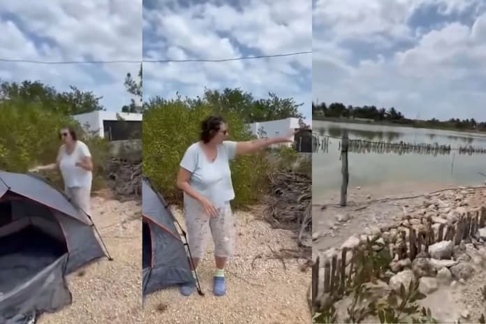 VIDEO | Extranjera lanza huevos a familia mexicana en Yucatán por bloquear acceso a playa ‘privada’