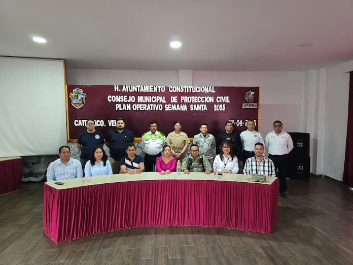 Autoridades de Catemaco afinan detalles de la estrategia para el Plan Operativo de Semana Santa 2025
