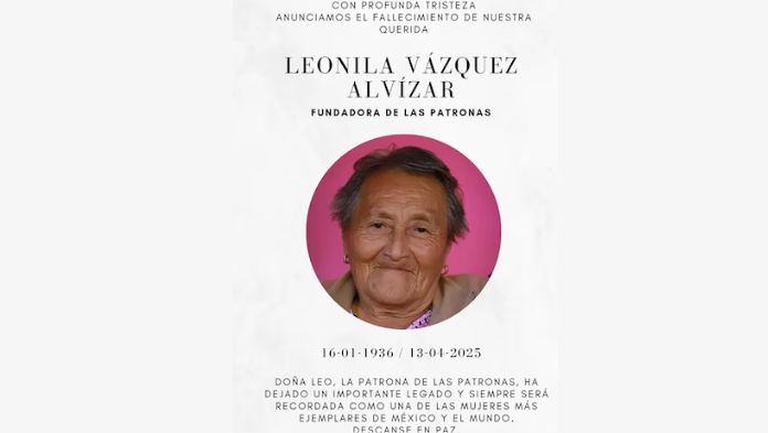 Fallece Leonila Vázquez Alvízar, fundadora de Las Patronas