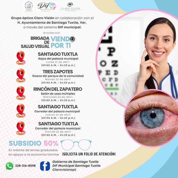 Brigada de Salud Visual en Santiago Tuxtla