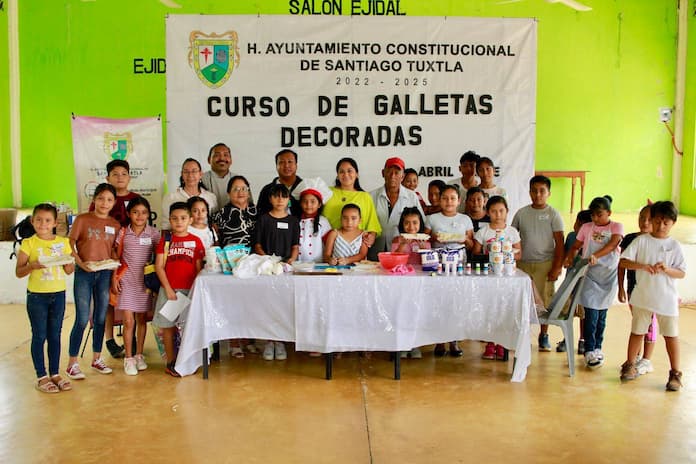 Alcaldesa Kristel Hernández asistió al inicio del Curso de Repostería para niños y niñas en Tres Zapotes