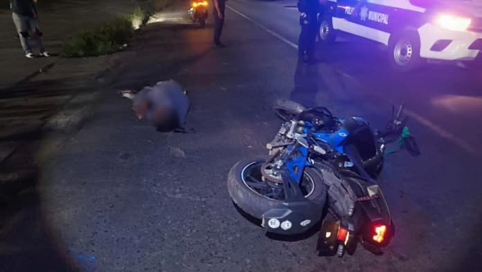 Mu£r£ motociclista en San Andrés Tuxtla
