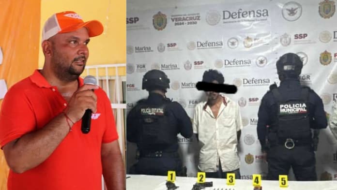 Detienen a sujeto con arma de fuego en mitin de candidato de MC en Las Choapas
