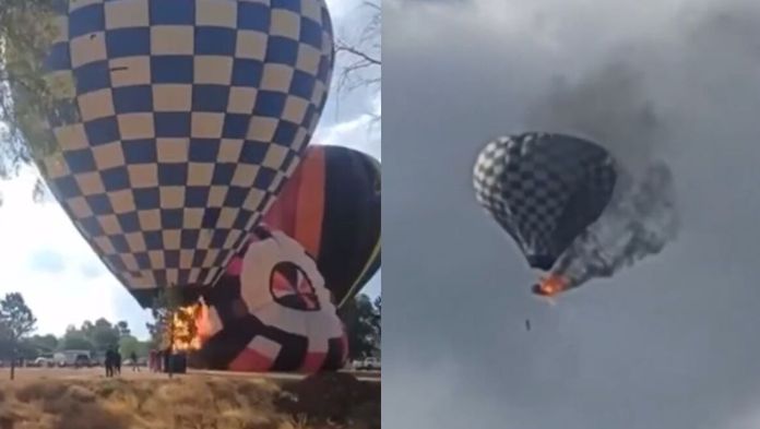 Víctima fatal en accidente aéreo en Zacatecas tras incendiarse globo aerostático
