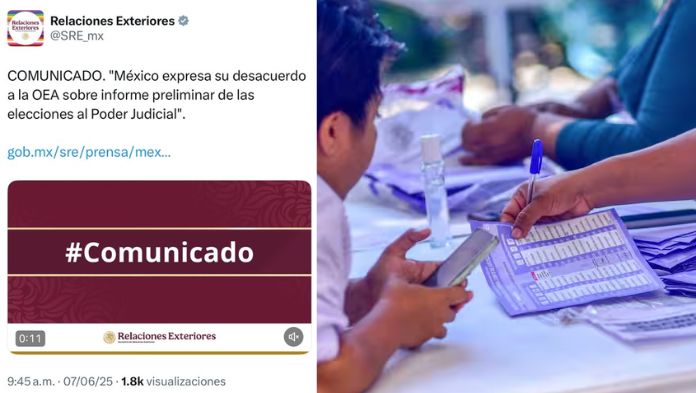 México expresa su desacuerdo a OEA sobre informe de elección judicial: SRE