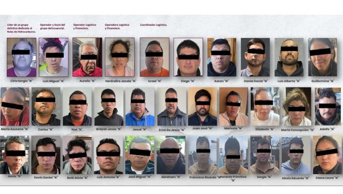 Desarticulan red de “huachicol” que operaba en la zona centro de México: hay 32 detenidos