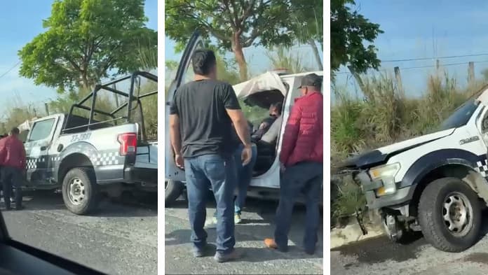 Dos policías heridos tras volcadura de patrulla de SSP