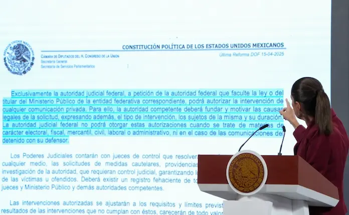 Sheinbaum rechaza espionaje con leyes de seguridad y telecomunicaciones