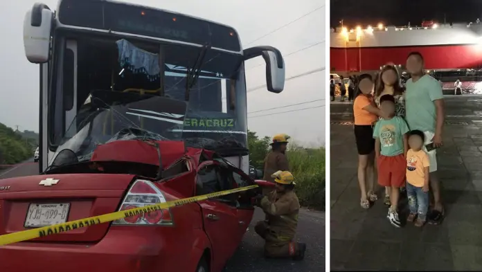 FGE investiga accidente donde perdió la vida familia impactada por camión de pasajeros