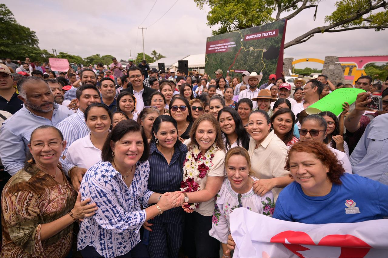 Palabra cumplida: inicia Rocío Nahle reconstrucción total de la carretera Santiago-Isla y puente El Mostal