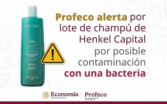 Profeco alerta por champú contaminado; puede ocasionar infección en los ojos, nariz y piel