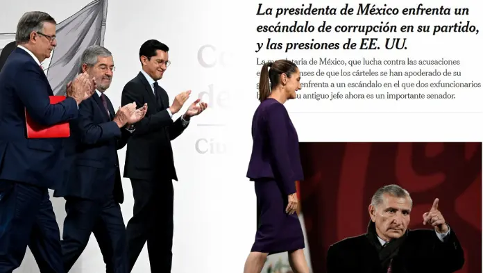 La presidenta de México enfrenta un escándalo de corrupción en su partido, y las presiones de EE. UU.