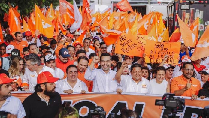 Con una marcha, Movimiento Ciudadano denuncia fraude electoral de Morena en Papantla, Veracruz