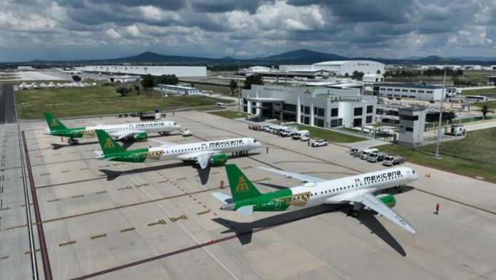 Mexicana de Aviación recibe su tercer Embraer E195-E2: Sheinbaum