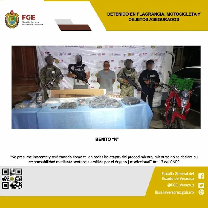 Explosivos y drones, asegurados en cateo en rancho de Coxquihui