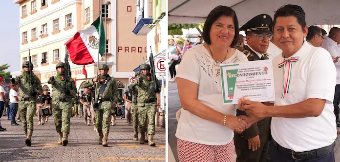 Alcaldesa y ediles sanandrescanos presiden desfile conmemorativo por día de la independencia
