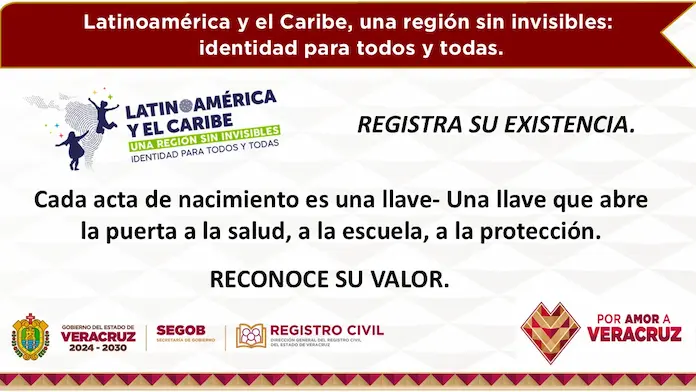 San Andrés Tuxtla se une a la campaña internacional que en el marco de la Semana de los Registros Civiles de las Américas y el Caribe