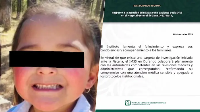 ‘Se fue esperando que la atendieran’: Muere Daenerys, niña de 4 años, por negligencia del IMSS en Durango
