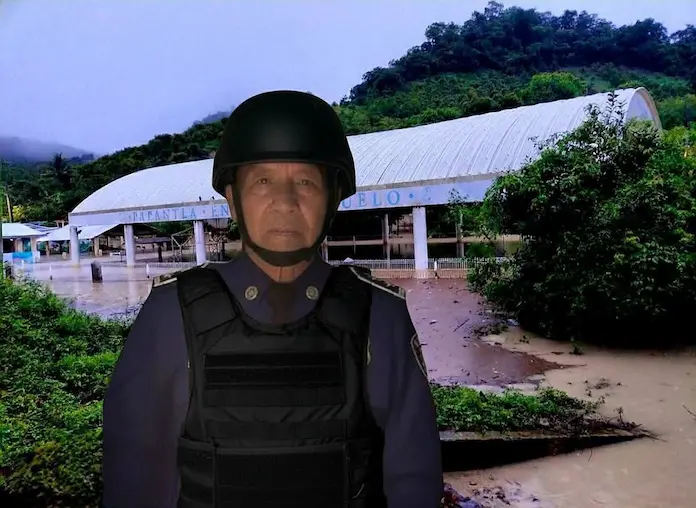 Policía municipal fallece en Papantla, mientras brindaba auxilio por inundaciones