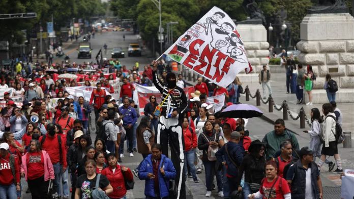 CNTE amenaza con boicotear Mundial de Futbol 2026 en CDMX