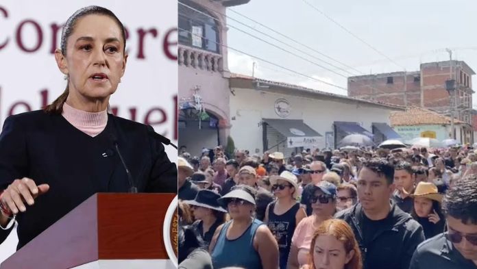 «¡Claudia, asesina!», gritan uruapenses en homenaje del alcalde Carlos Manzo y exigen justicia