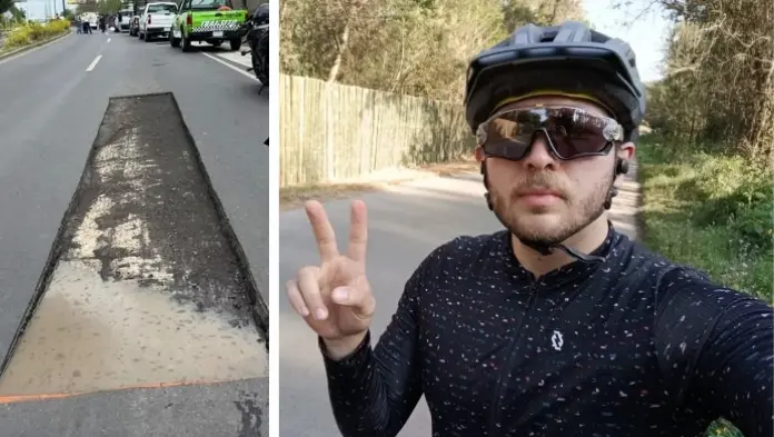 Investigan muerte de motociclista en obra vial en carretera de Veracruz