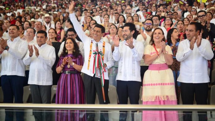 Gobernadora refrenda alianza Veracruz-Oaxaca tras informe de Salomón Jara