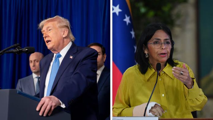 Advierte Trump a Delcy Rodríguez: si no actúa bien acabará peor que Maduro