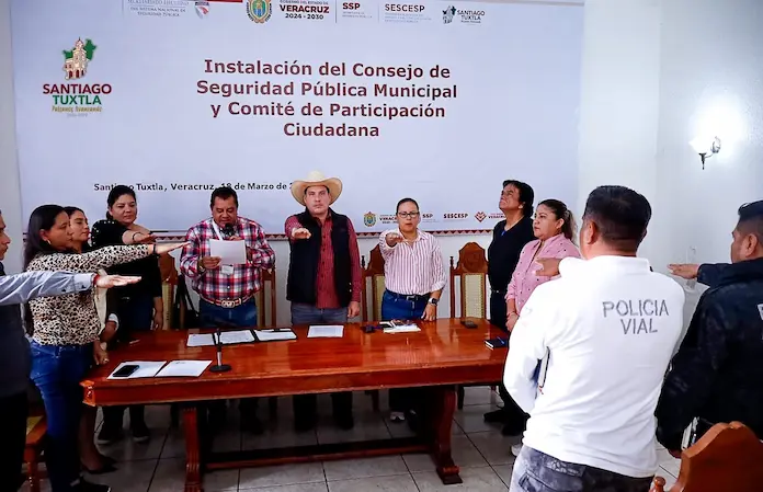 Instalan Consejo de Seguridad Pública Municipal y Comité de Participación Ciudadana en Santiago Tuxtla