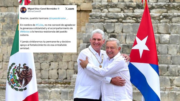 Díaz Canel agradece a AMLO “permanente y decisivo” apoyo a Cuba