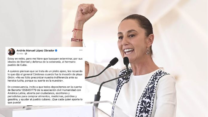 Sheinbaum respalda mensaje de López Obrador para seguir enviando ayuda a Cuba