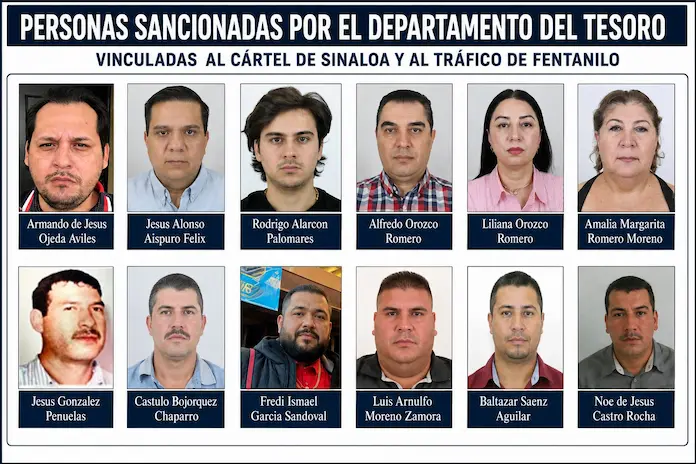 Tesoro de EE.UU. sanciona a personas y empresas vinculadas al Cártel de Sinaloa
