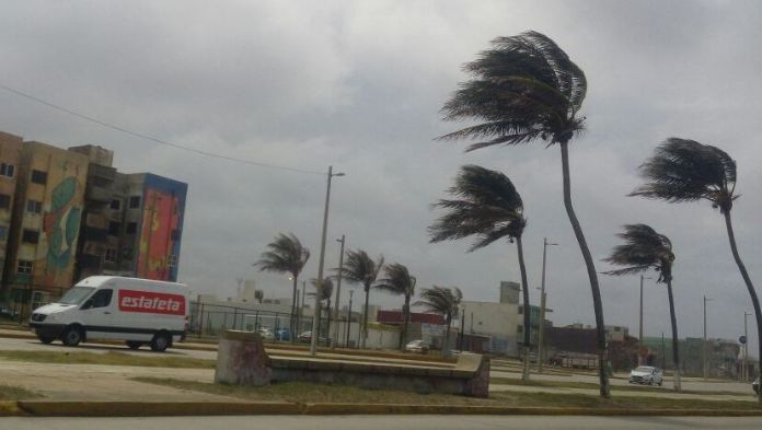Aviso Especial en Veracruz por frente frío 50 y norte de hasta 65 km/h para el 11 y 12 de mayo