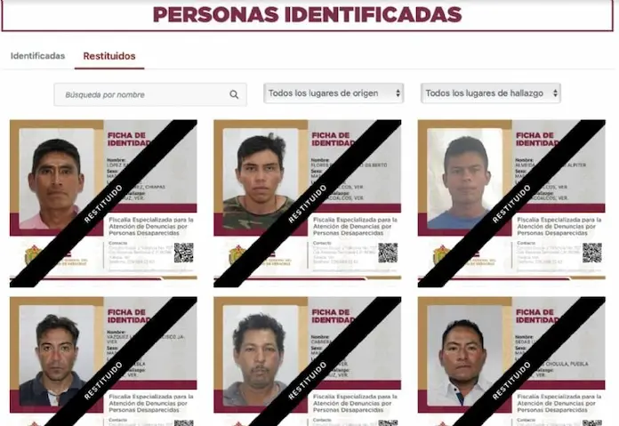 Ya van 33 cuerpos identificados en Veracruz por micrositio de la FGE