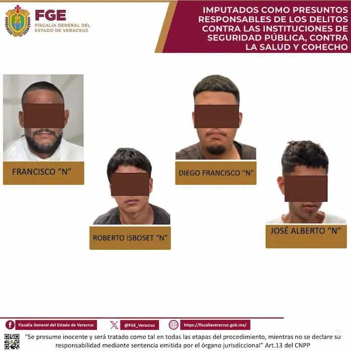Imputan por 3 delitos a «El Gordo Frank», a su hijo y a otros 2 detenidos tras operativo en Alvarado