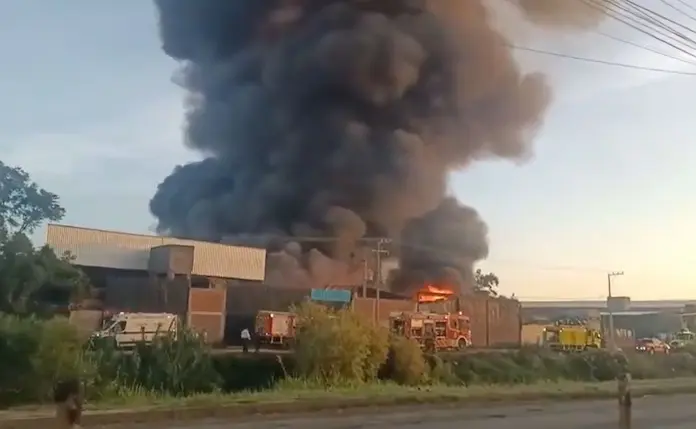 Incendio consume fábrica en Morelia; otras tres empresas fueron afectadas
