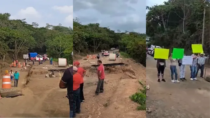 Bloqueo en la carretera federal 180: tramo Hueyapan–Catemaco